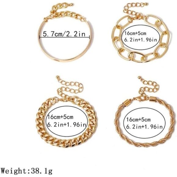 Women Metal Stackable Boho Indian Bangles Silver Bracelet Stack Non Tarnish - Picture 4 of 9